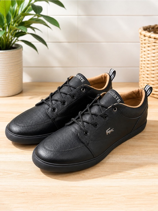 Lacoste Other - Lacoste Bayliss Leather Sneakers Black Men’s 13 NWT old money #9